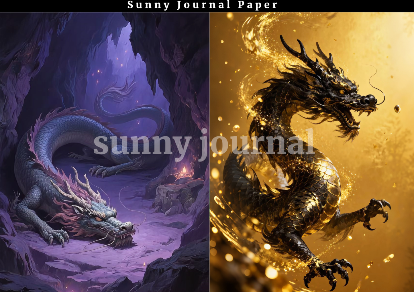 B0021-Tradition Coloful Dragon A5 paper no repeat