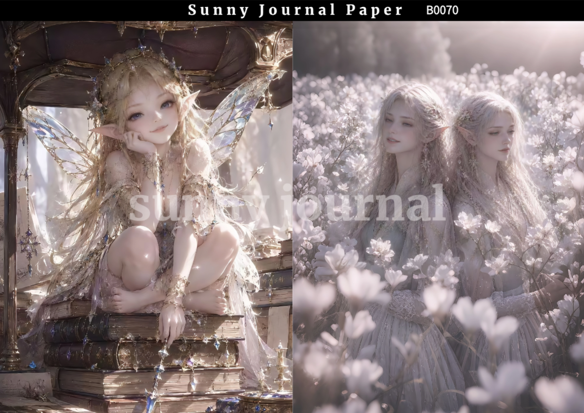 B0070-Dark Fantasies Gothic Royalty Paper A5 paper 10pcs no repeat