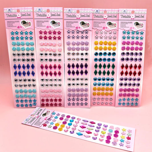 Colorful Gems 3D Stickers