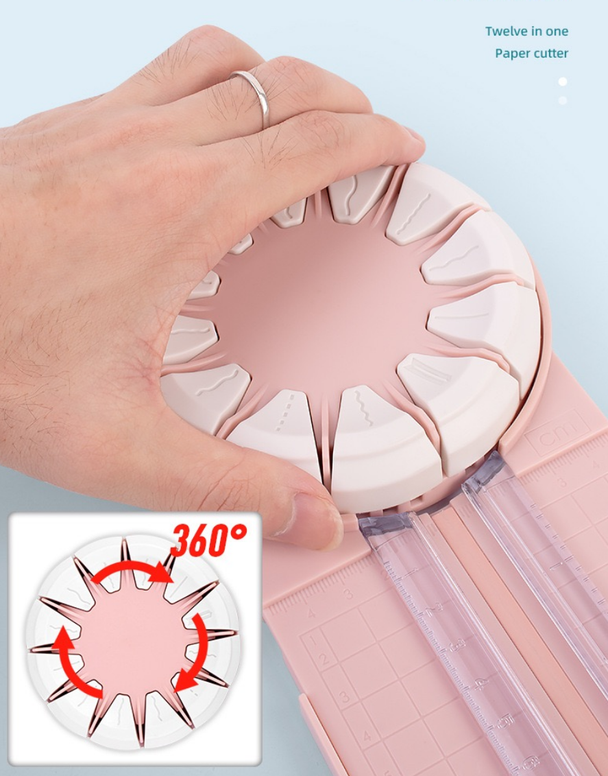 All-in-one Paper Cutter, Decorative Edge Trimmer, Photo Paper Cutter, Sliding Rotary Paper Trimmer, Scrapbooking Cutting Tool