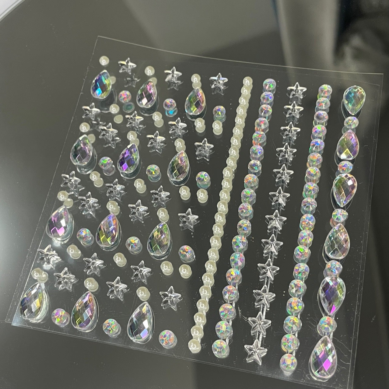 Teardrop Pearl  Gems, Colorful Butterfly Rhinestone 3D Stickers