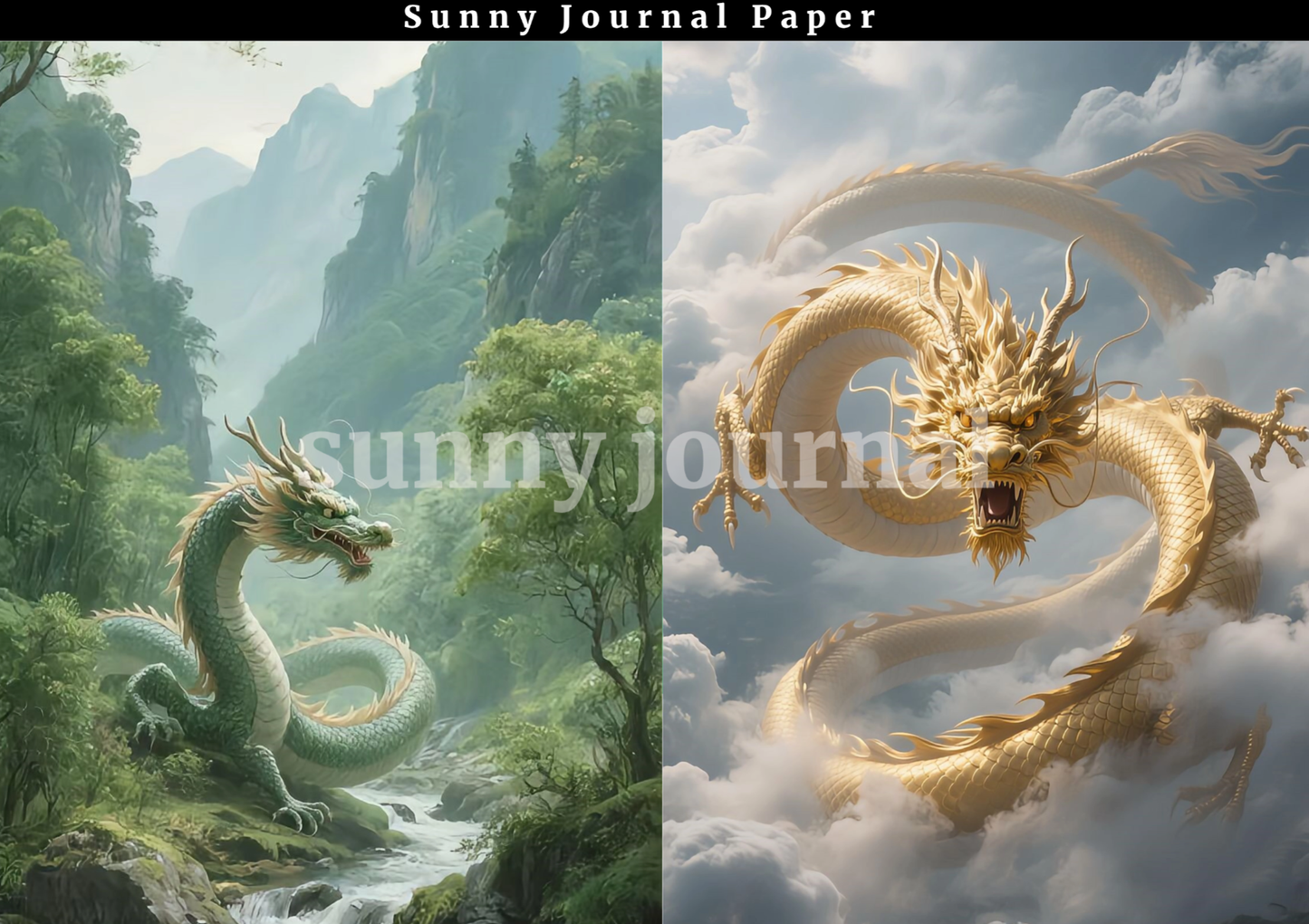 B0021-Tradition Coloful Dragon A5 paper no repeat