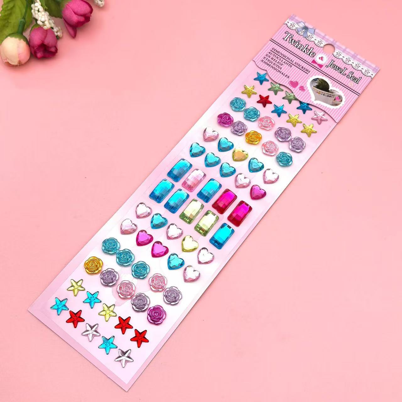 Colorful Gems 3D Stickers