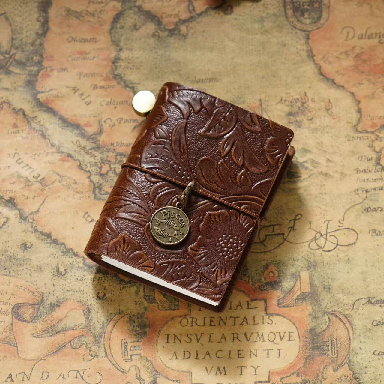 Medium Size Retro Real Leather Journal Book