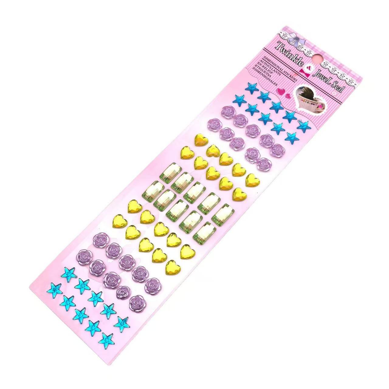 Colorful Gems 3D Stickers
