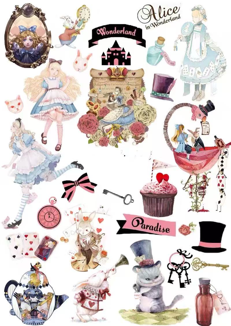 Alice in Wonderland Sticker Packs 11 designs