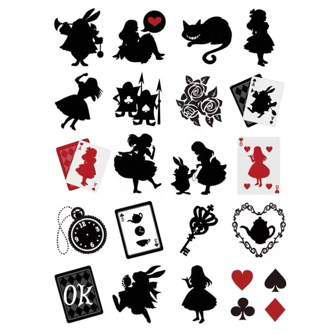 Alice in Wonderland Sticker Packs 11 designs