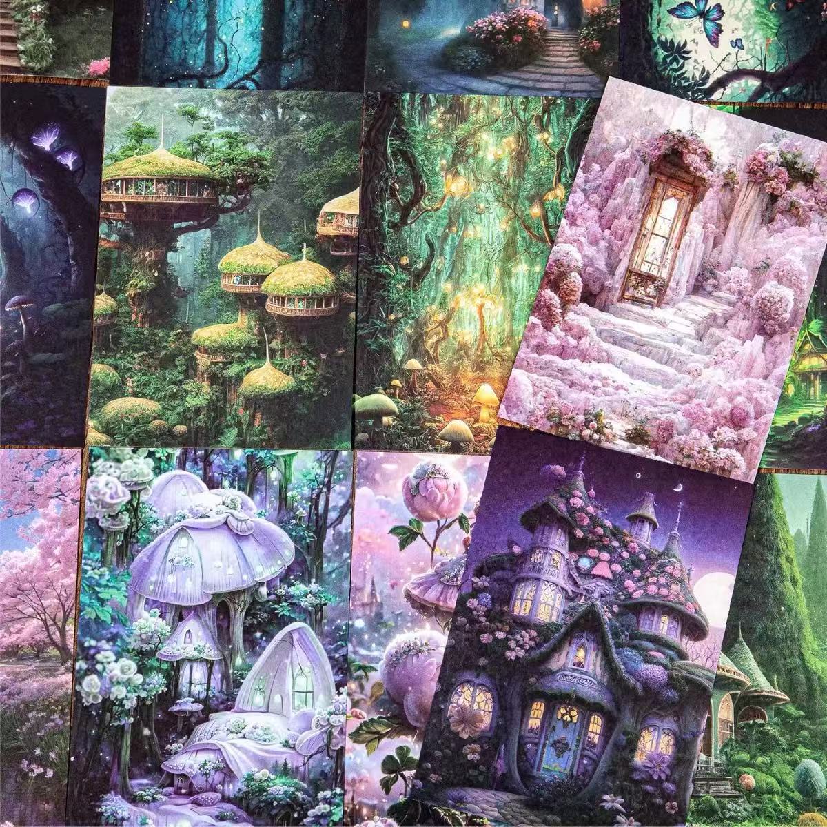 Fairy Forest Background Scrapbook Paper 20 Sheets Per Pack