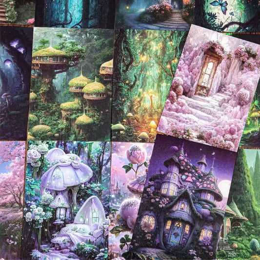 Fairy Forest Background Scrapbook Paper 20 Sheets Per Pack