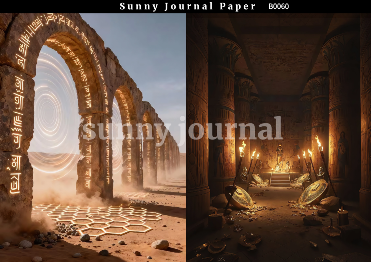 B0060-Archaeology of Egypt Paper A5 paper 10pcs no repeat