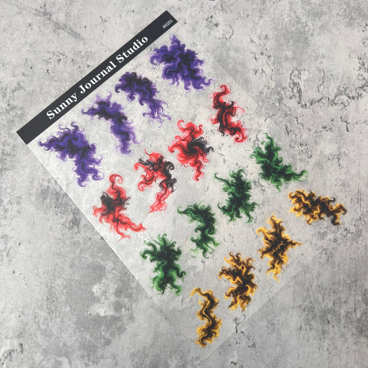 A0201--Magic Misty Haze PET Sticker 1 Pcs A5 Size