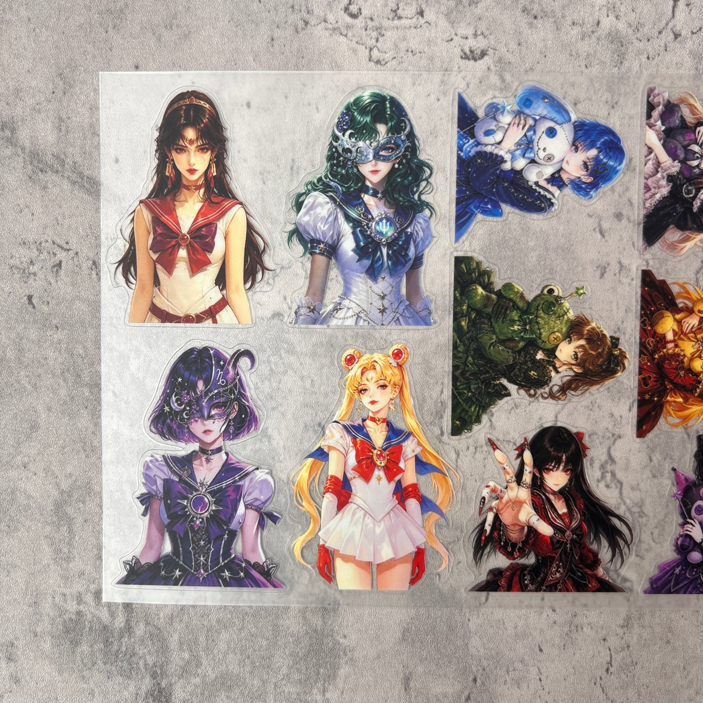 A0180--Gothic Sailor Moon PET Sticker 1 Pcs A5 Size