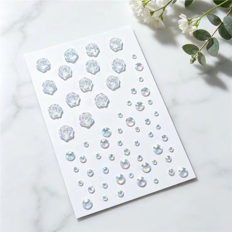 GraIridescent Holographic Acrylic Gem 3D Stickers
