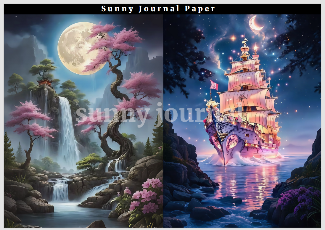 B0001-Fantasy A5 Paper 10 pcs no repeat