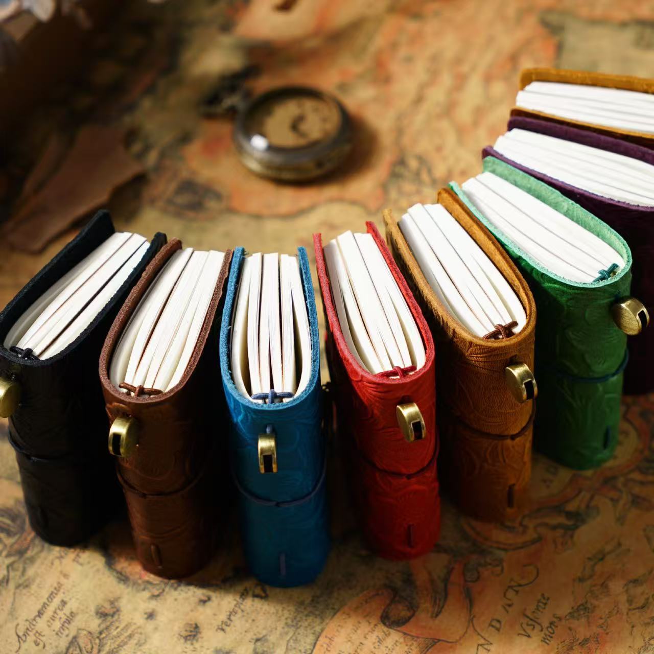 Medium Size Retro Real Leather Journal Book