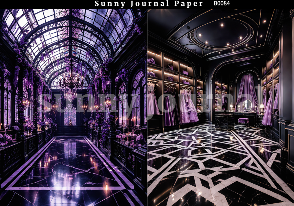 B0084-Luxury Interior Background A5 paper 10pcs no repeat