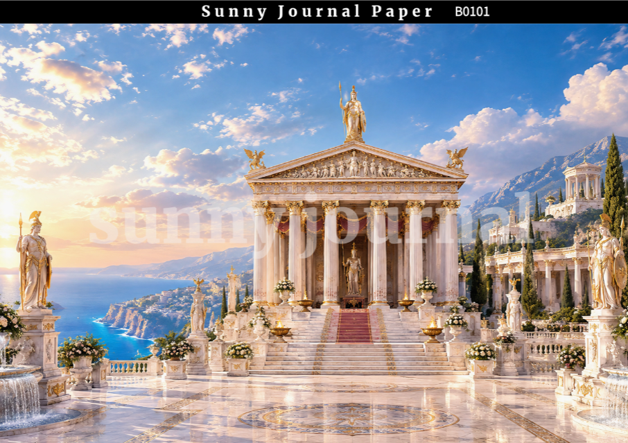B0101--Ancient  Roman Horizontal A5 paper 15pcs no repeat