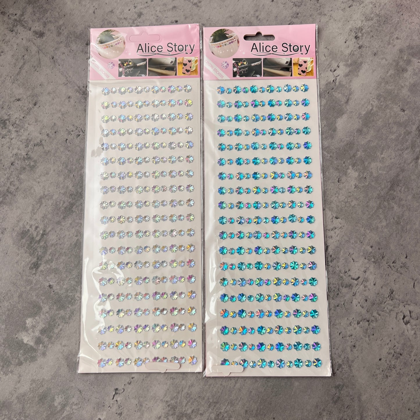 Connected Strip Snow flake 3D Stickers