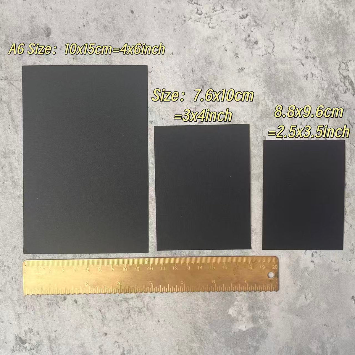 Matte Black Cardstock Paper 300GSM/ 10 Pcs 1 Bag