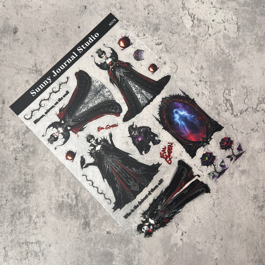 A0178--Gothic Evil Queen PET Sticker 1 Pcs A5 Size