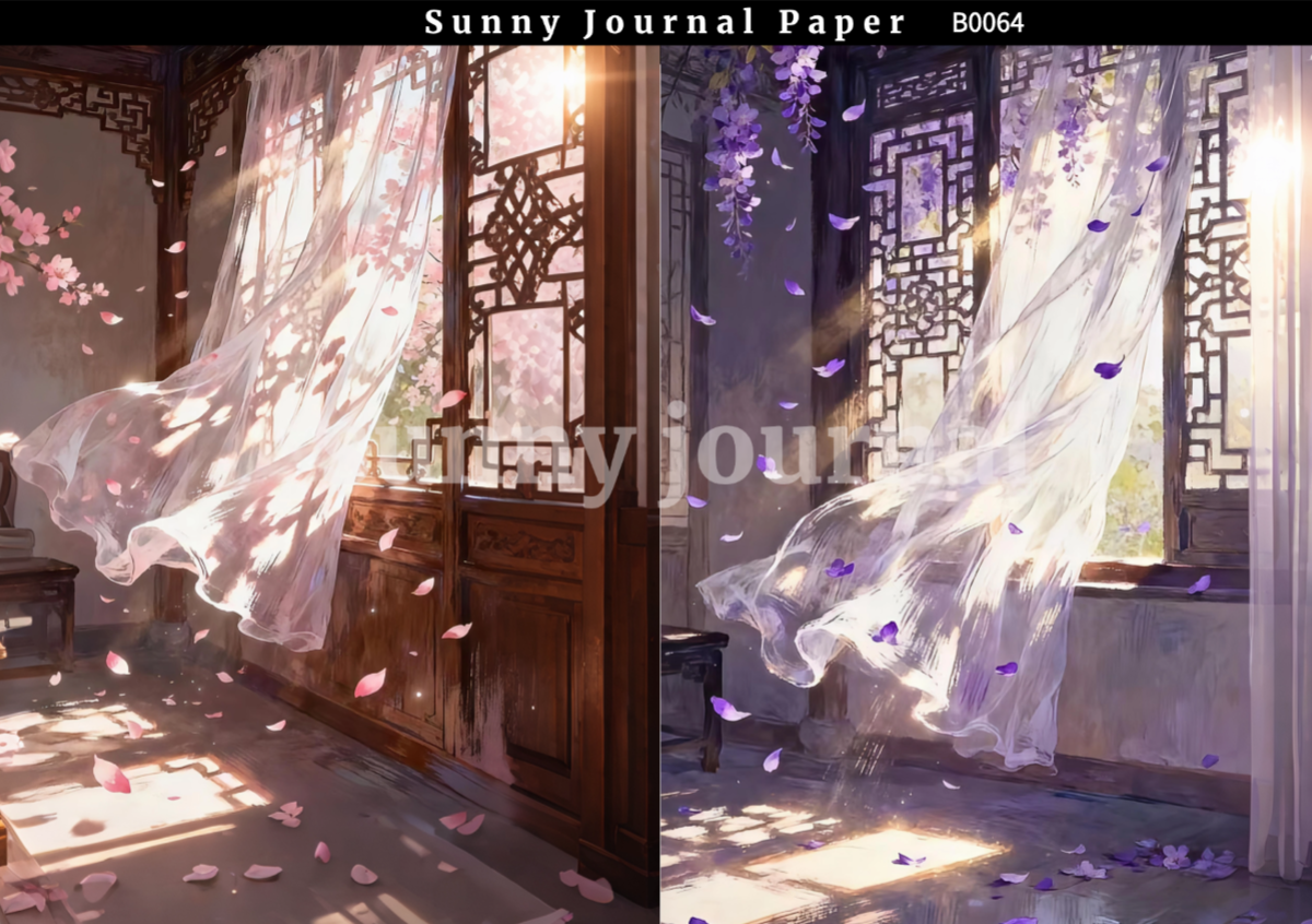 B0064-Traditional Royal Palace Paper A5 paper 10pcs no repeat