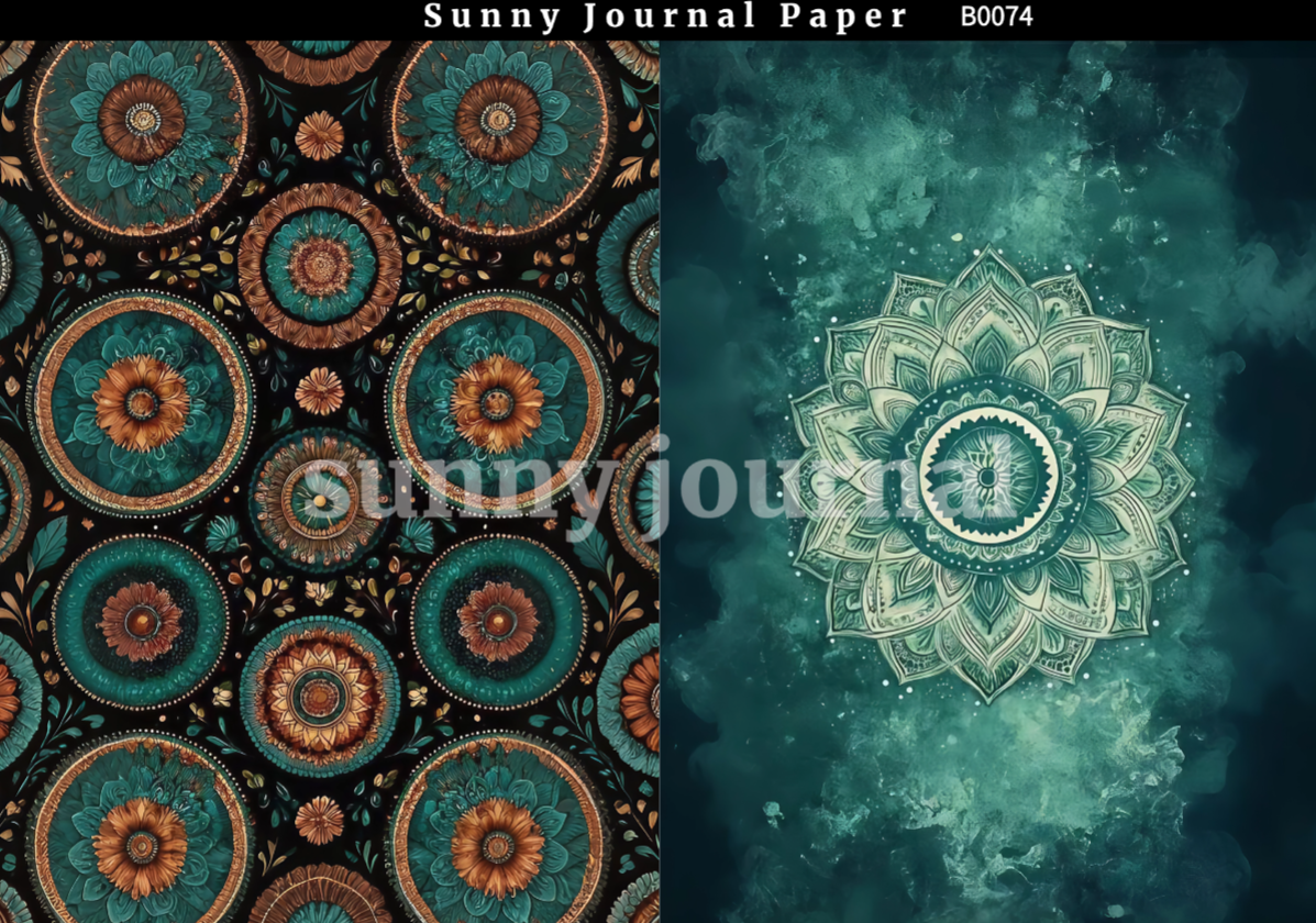 B0074-Boho Style Paper A5 paper 10pcs no repeat