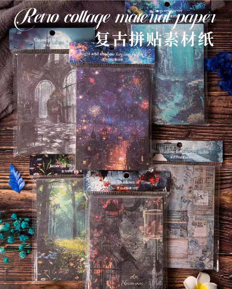 Time‑Fractured Shadows Series Scrapbook Paper 60 Sheets Per Pack
