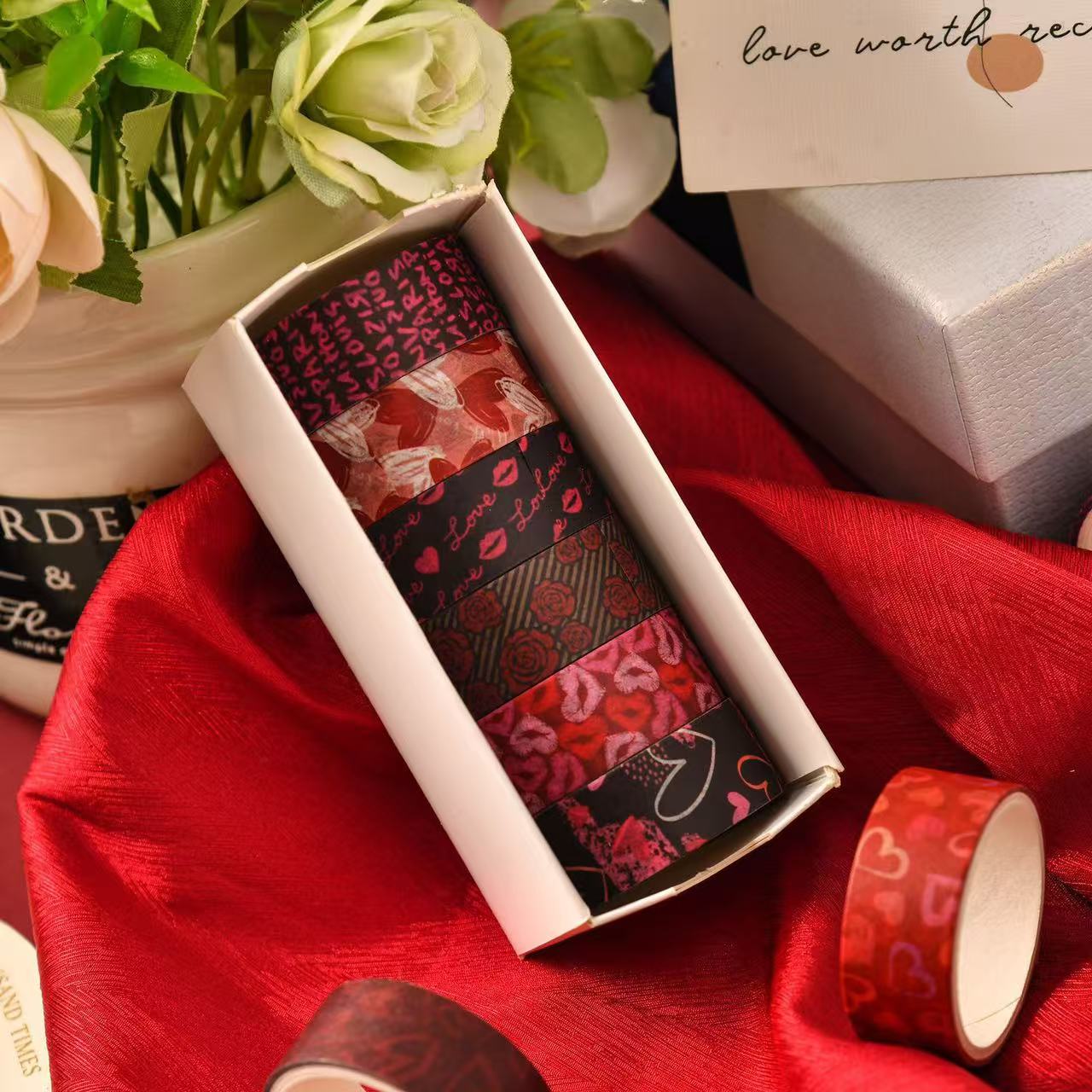 Washi Tape Set Valentine's Day 6 pcs rolls