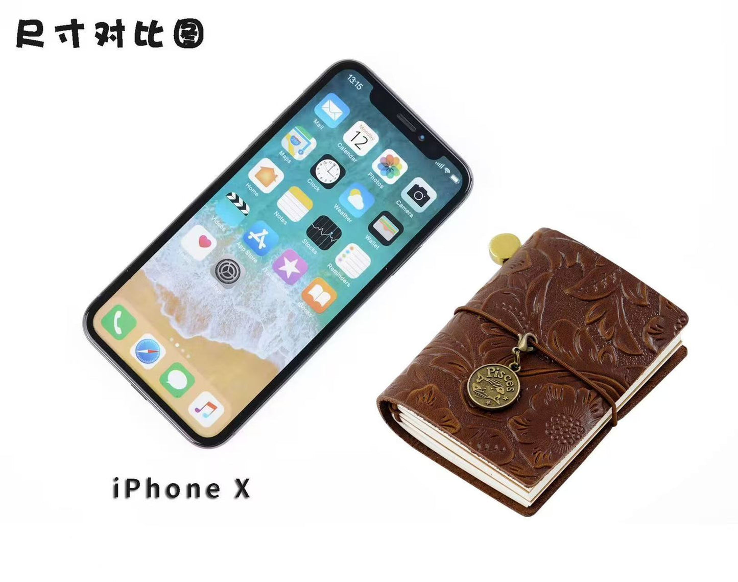 Medium Size Retro Real Leather Journal Book