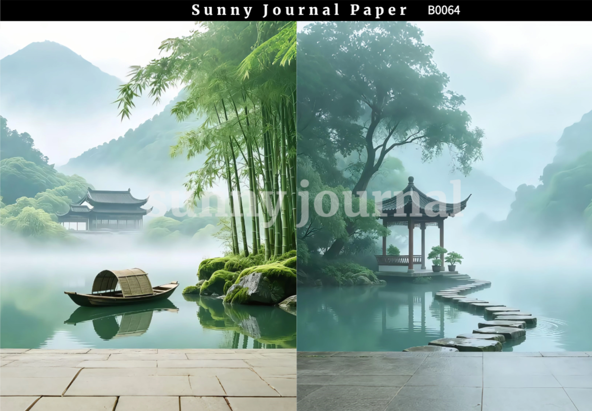 B0064-Traditional Royal Palace Paper A5 paper 10pcs no repeat
