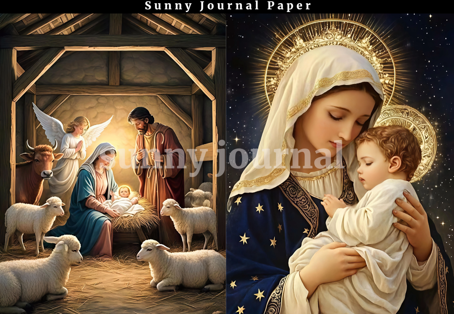 B0031-Holy Christmas 20 images A5 paper no repeat