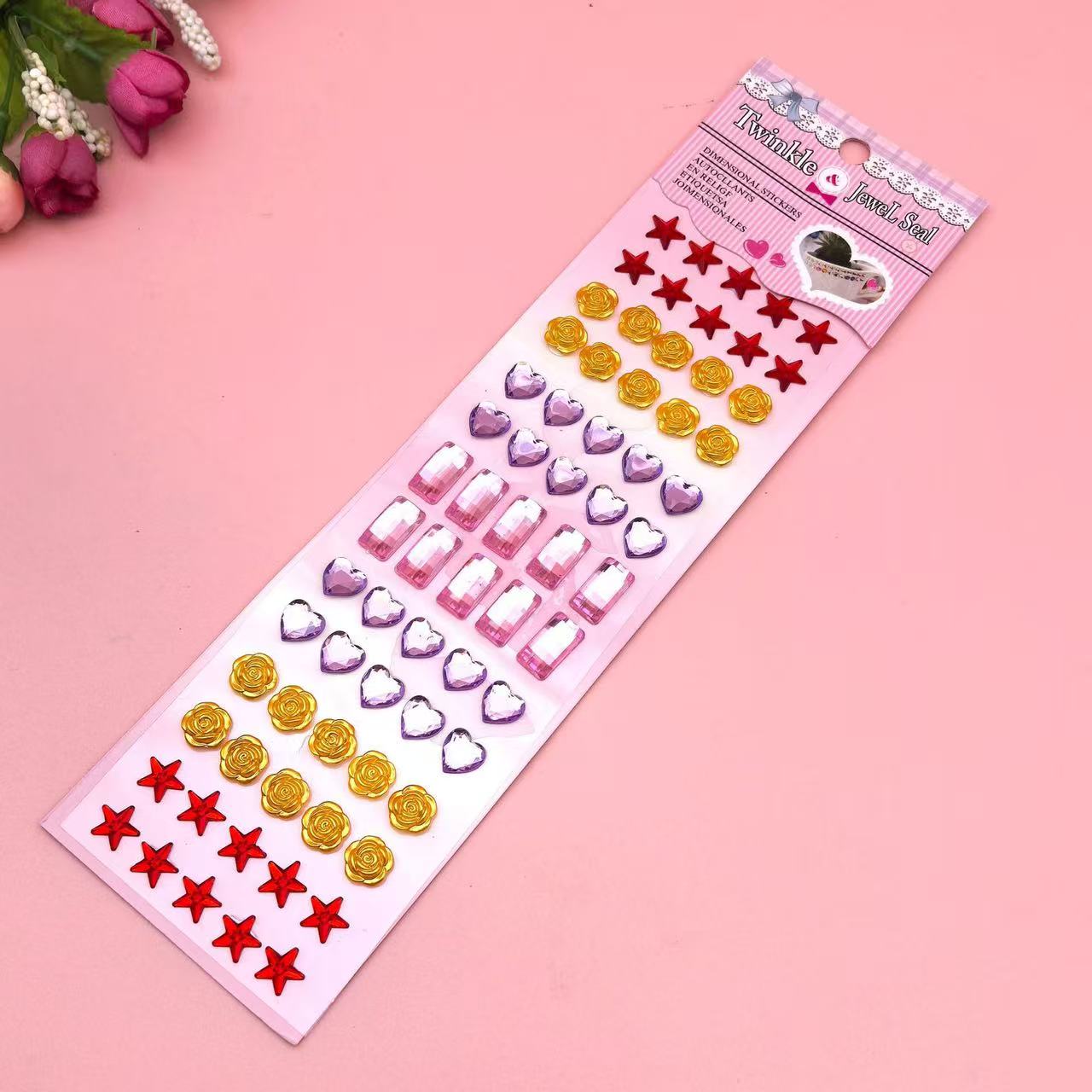 Colorful Gems 3D Stickers
