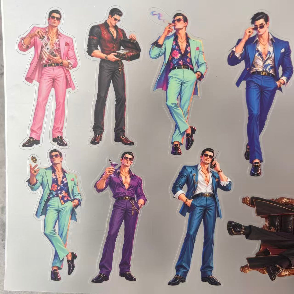 A0229--Casino Magnate PET Sticker 1 Pcs A5 Size