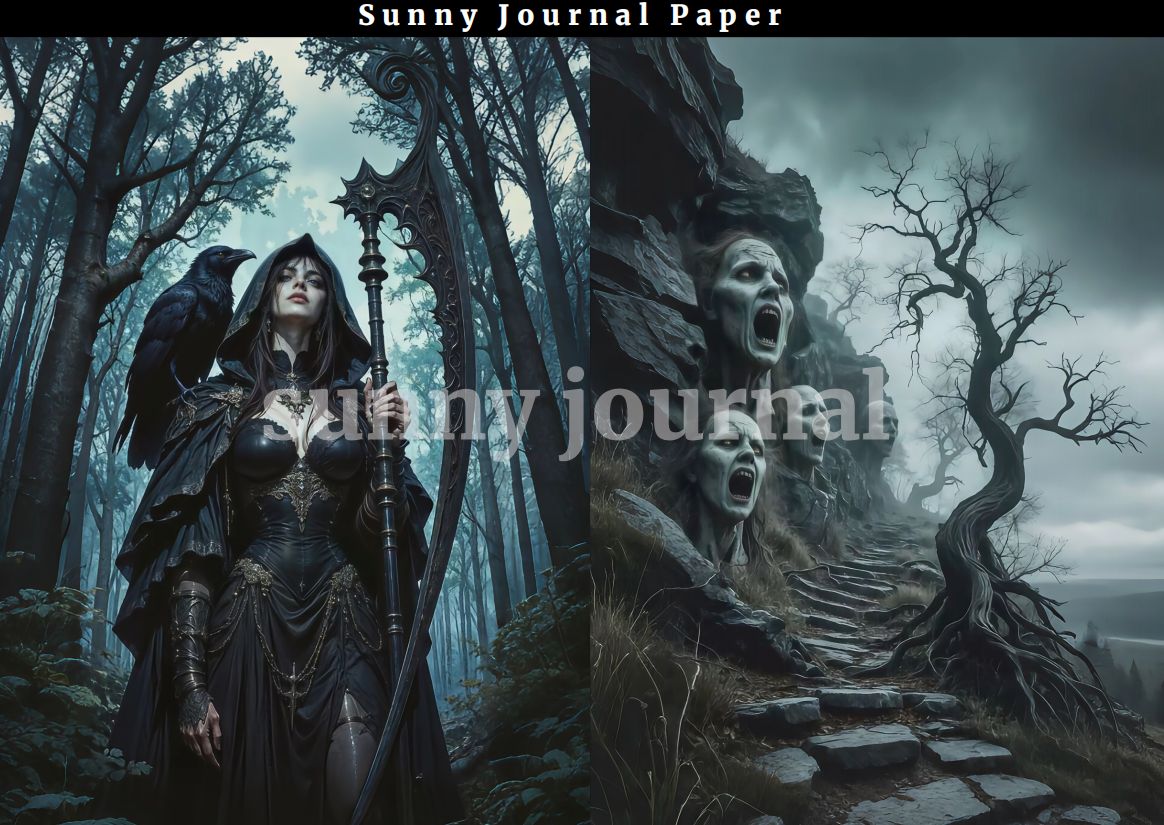 B0008-Gothic A5 Paper 10 pcs no repeat