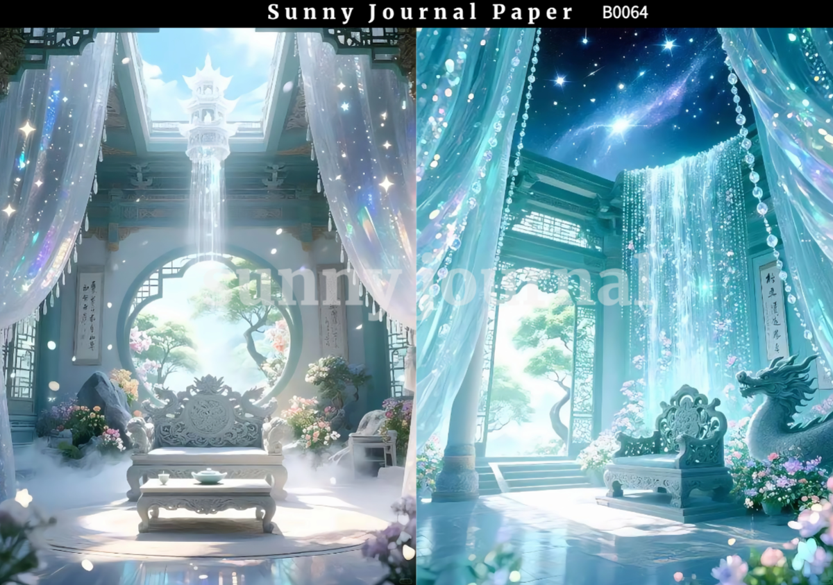 B0064-Traditional Royal Palace Paper A5 paper 10pcs no repeat