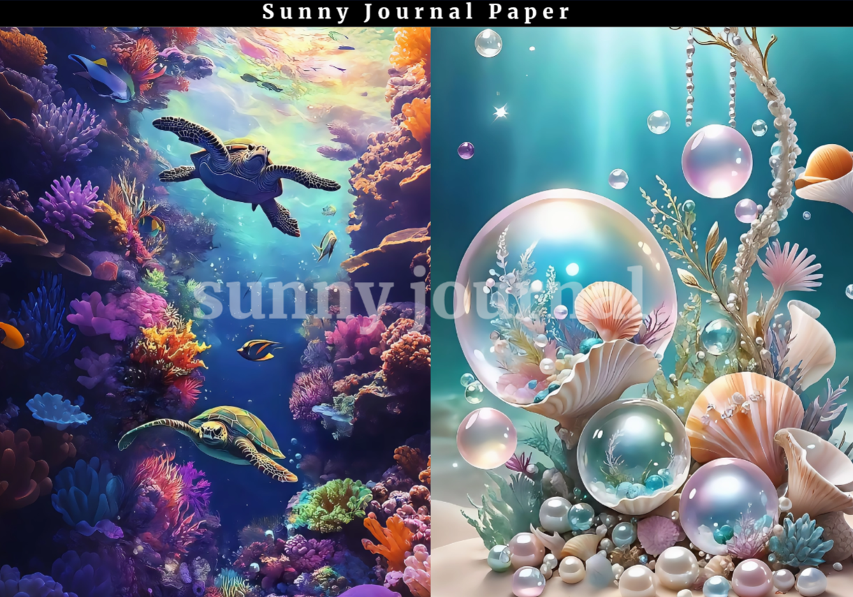 B0034-Ocean Series Underwater A5 paper no repeat
