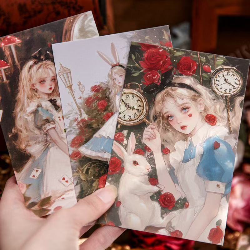 Limitied Edition Alice in Wonderland Postcard 30pcs Journal Gift Box