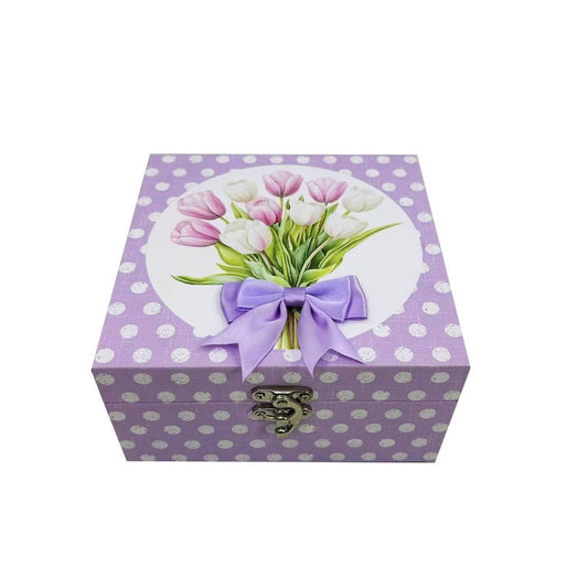 D0016 Tulips Flower Wooden Box