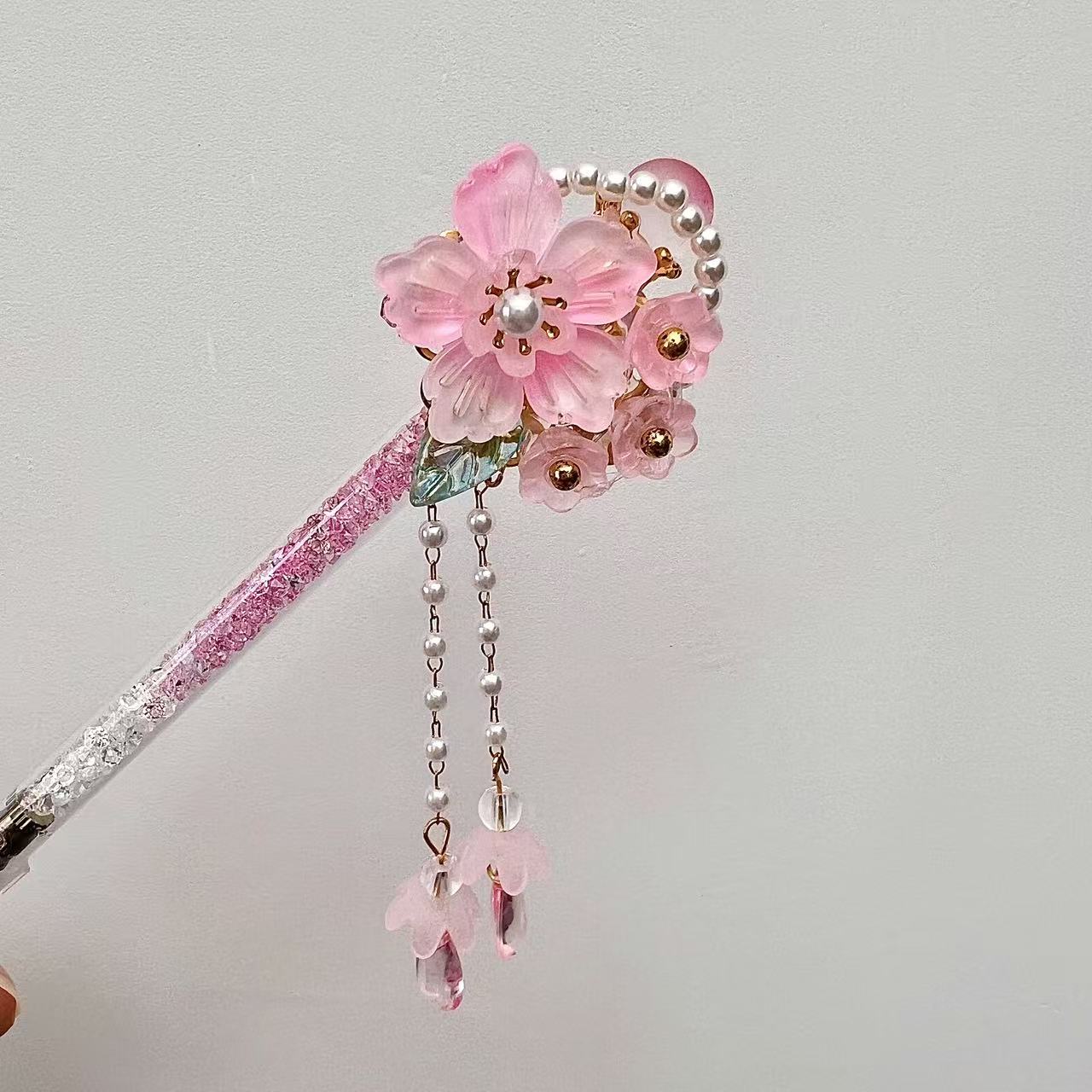 Handmade Pink Cherry Carving Knife Pen Cutter for Journaling