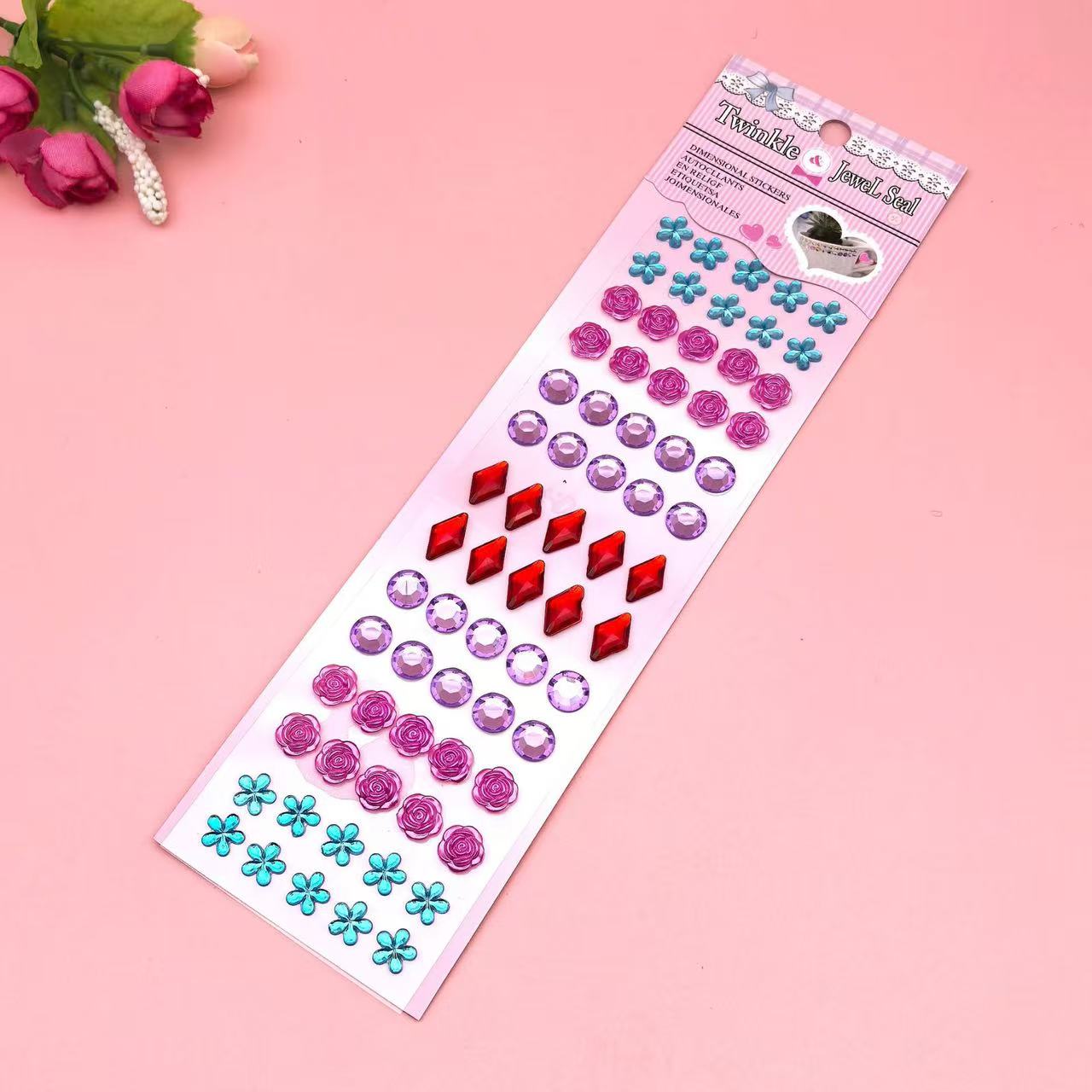 Colorful Gems 3D Stickers