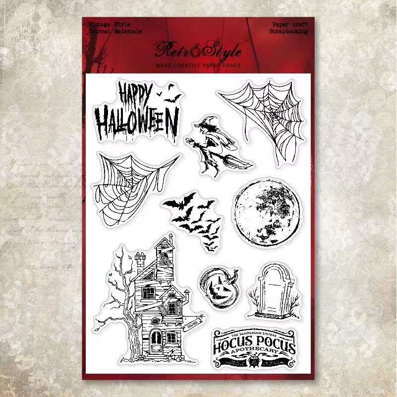 Creep Halloween Clear silicone Stamp