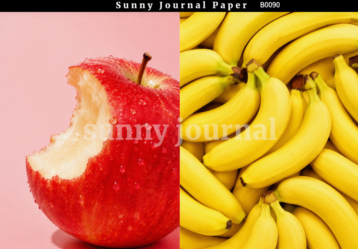 B0090-Various Fruit Background A5 paper 10pcs no repeat