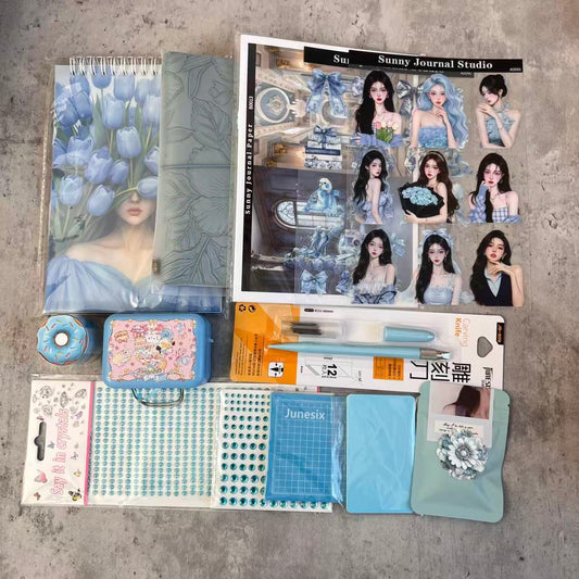 Sunny Pick-Blue Bundle（Beginner Starter Kit for Journaling）