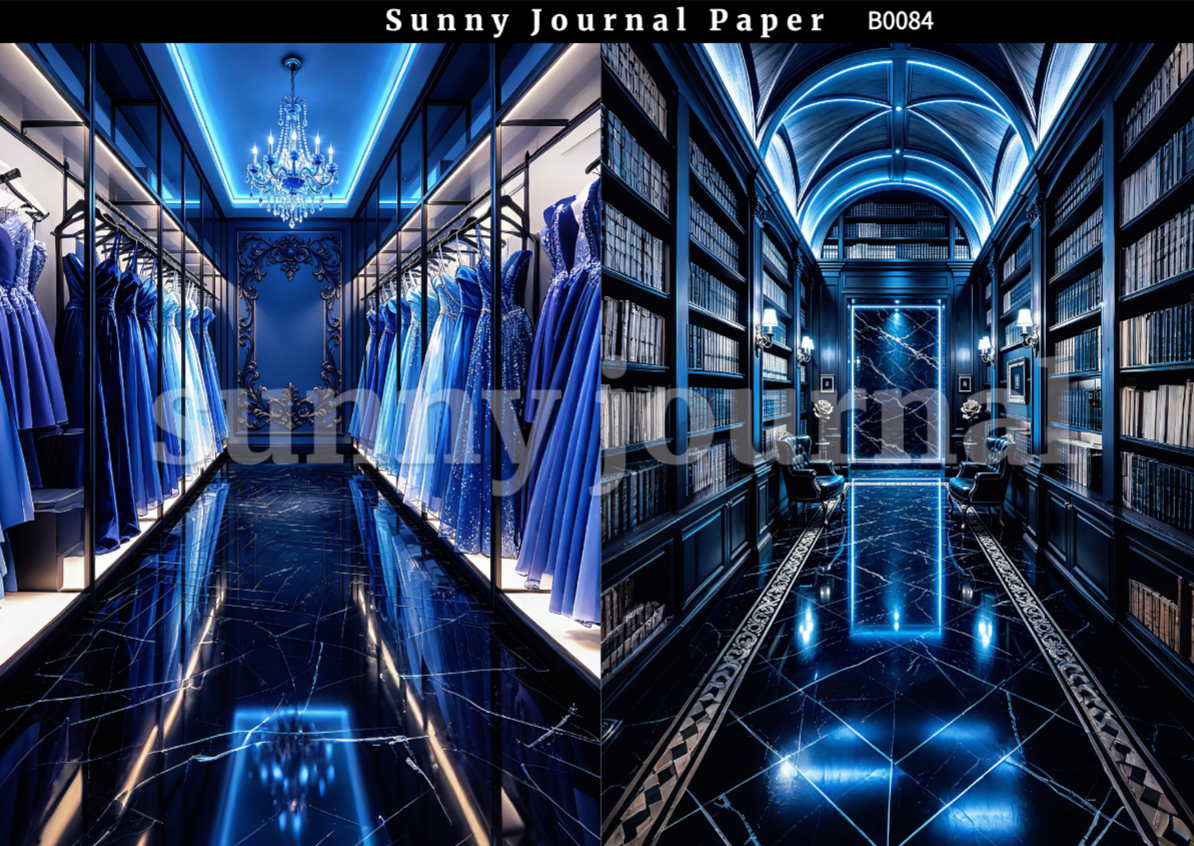 B0084-Luxury Interior Background A5 paper 10pcs no repeat