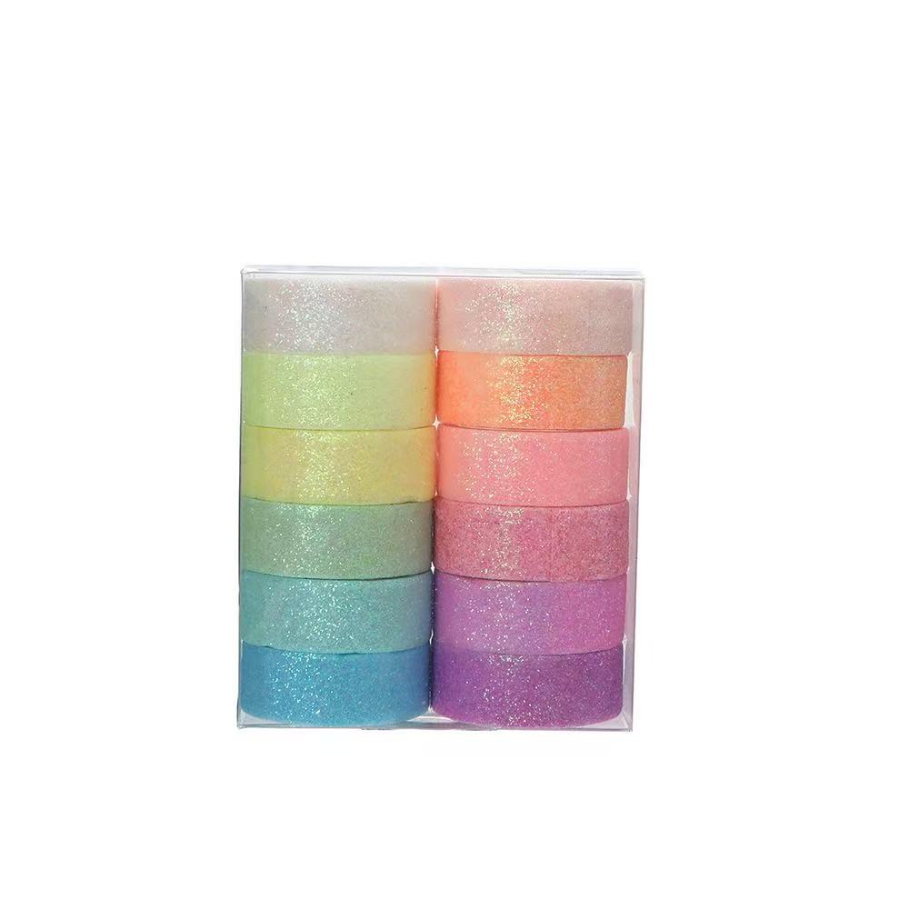 Washi Tape Set Colorful Glitter 6 rolls/10rolls/12rolls