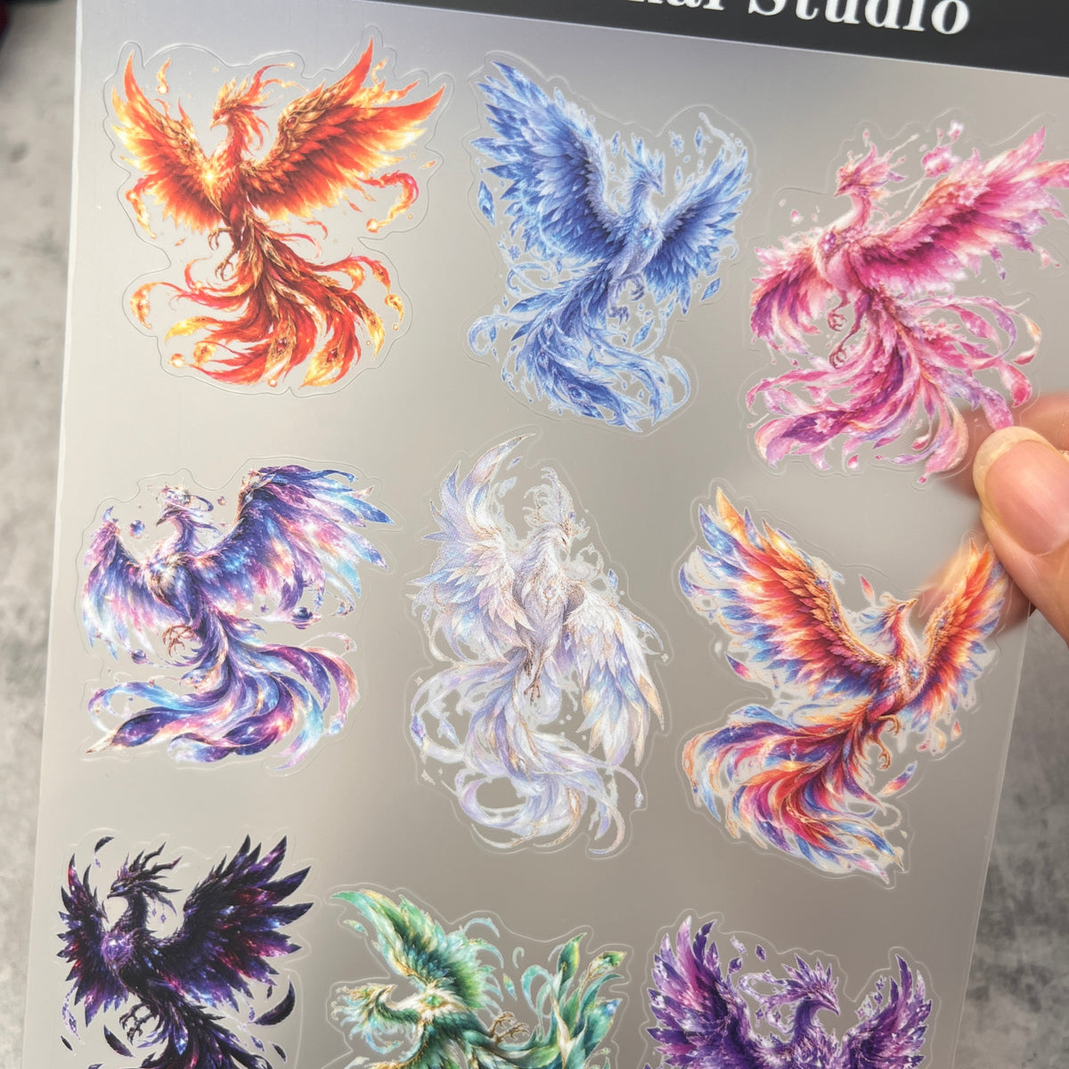 A0206--Phoenix PET Sticker 1 Pcs A5 Size