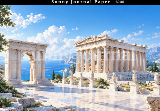 B0101--Ancient  Roman Horizontal A5 paper 15pcs no repeat