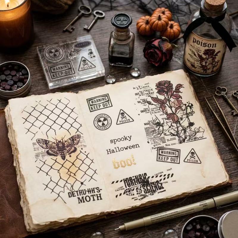 Creep Halloween Clear silicone Stamp