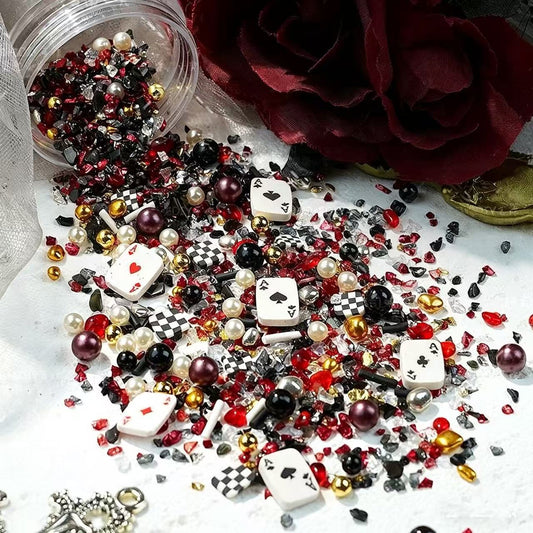 Dark Wonderland Alice New Crushed Stone Storm Pearl Polymer Clay Slices DIY Decorations