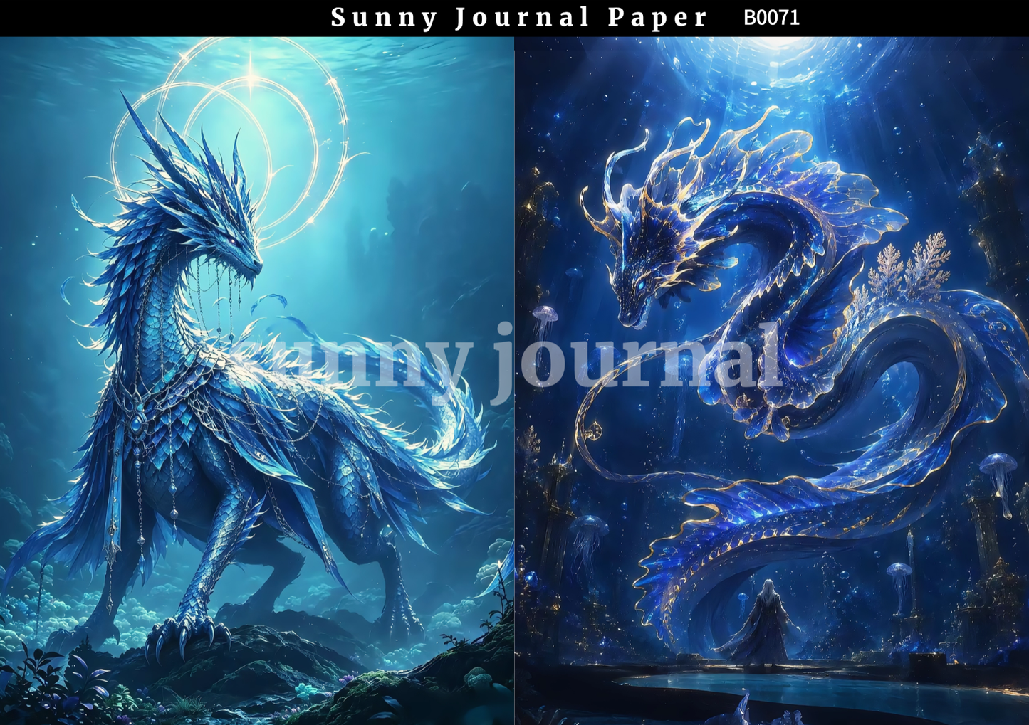 B0071-Dark Fantasies Gothic Gragon Medieval Legends Paper A5 paper 10pcs no repeat